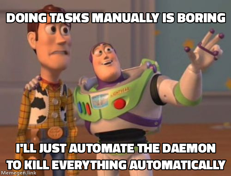 Automating the hard way