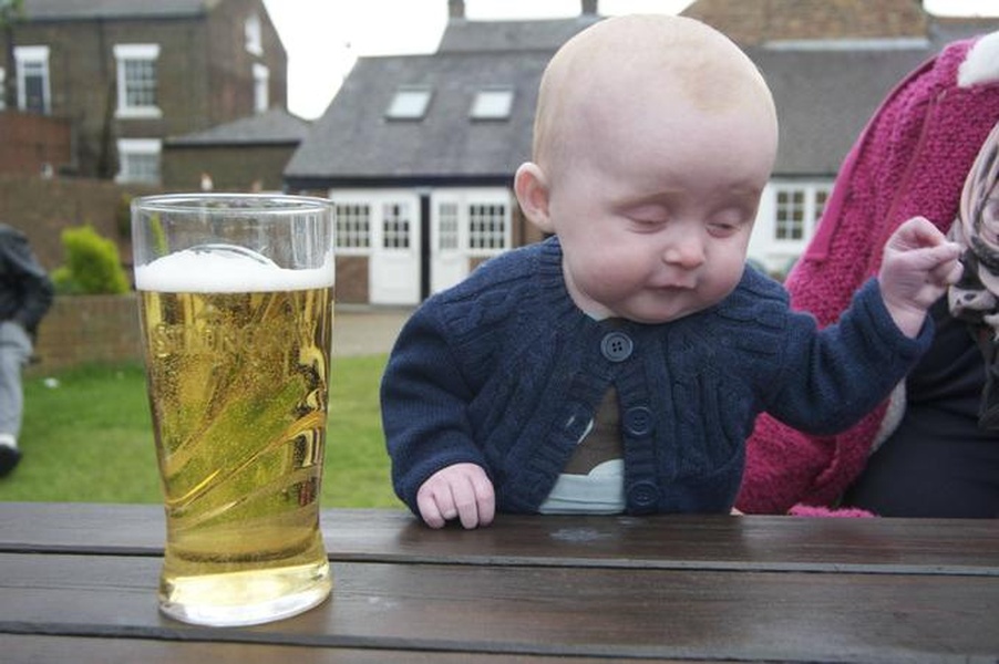 Drunk Baby meme about Friday