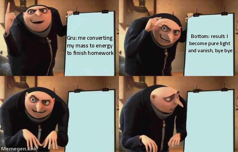 energy mass equivalence meme about what is e=mc2 explain like i am 5 years old in detailed