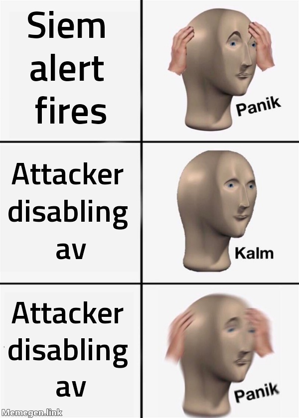 T1562 Impair Defenses meme