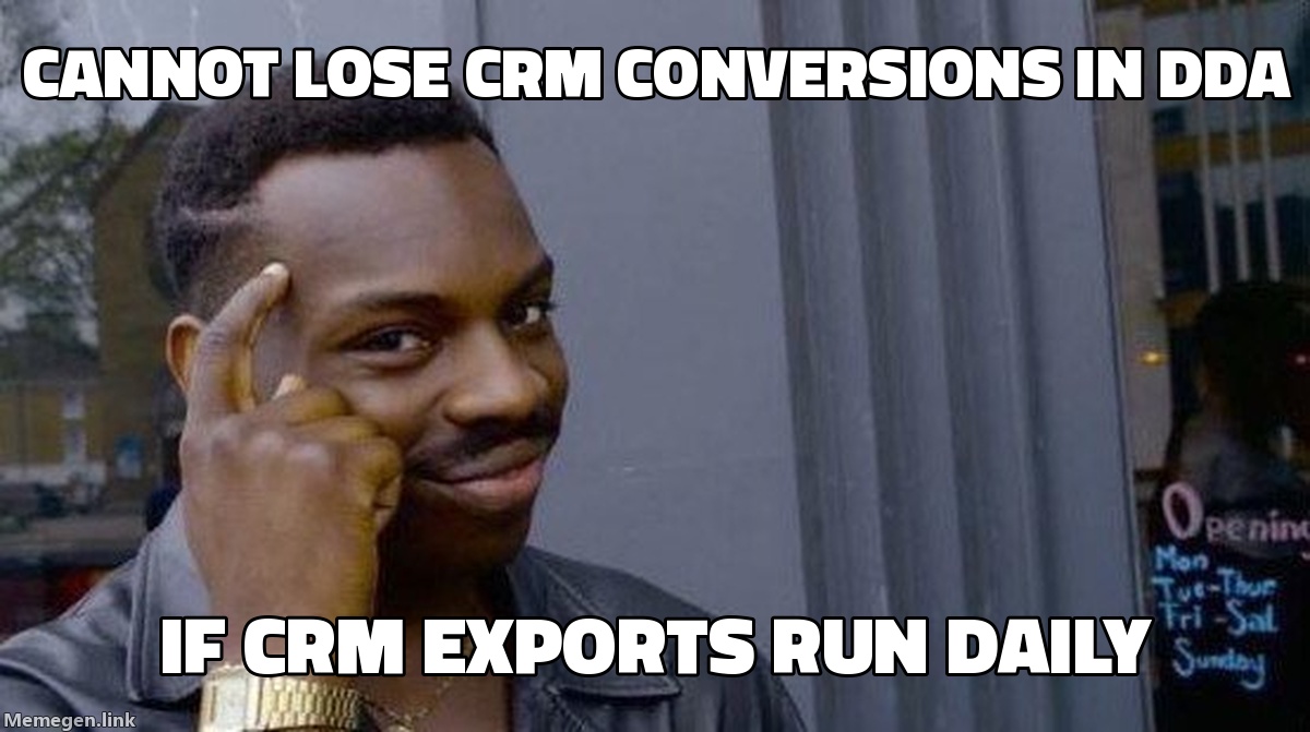 Your CRM Conversions Show in Google Ads Reports. Data-Driven Attribution Can't See Them.