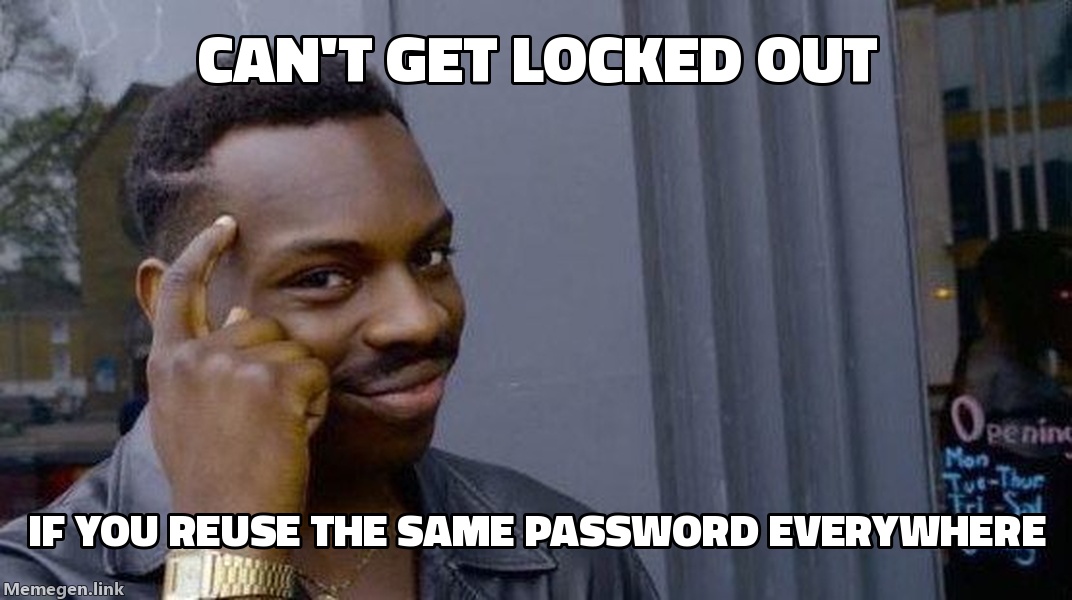 Password reuse meme