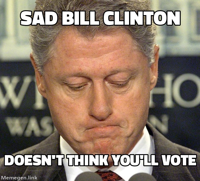 Sad Bill Clinton