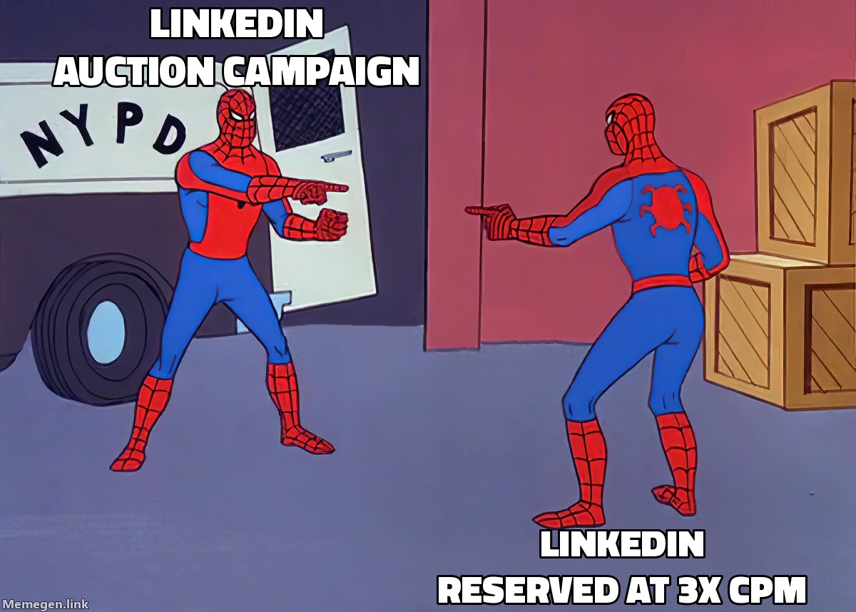 LinkedIn's Reserved Ads Guarantee the First Feed Slot. At 3x CPM, It Makes Sense in Two Situations.