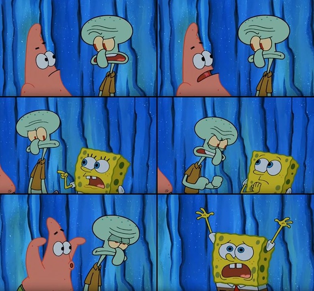 Stop It Patrick You're Scaring Him meme about school