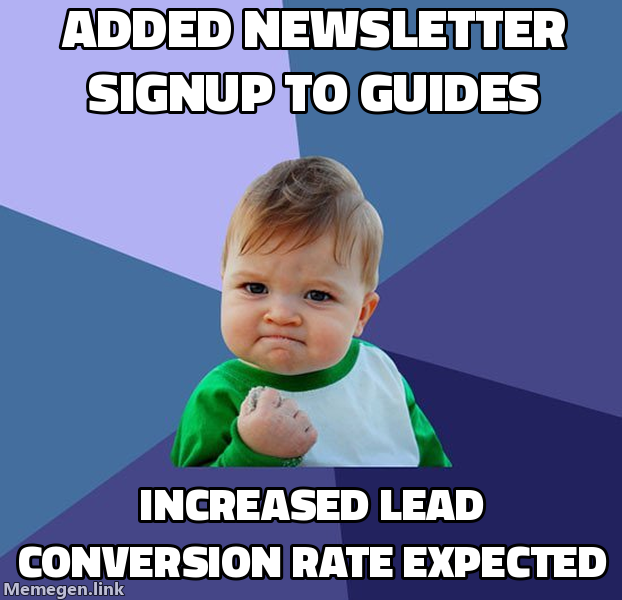 Newsletter signup implemented