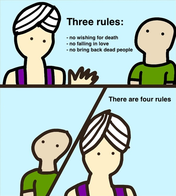 Genie Rules meme about Friday