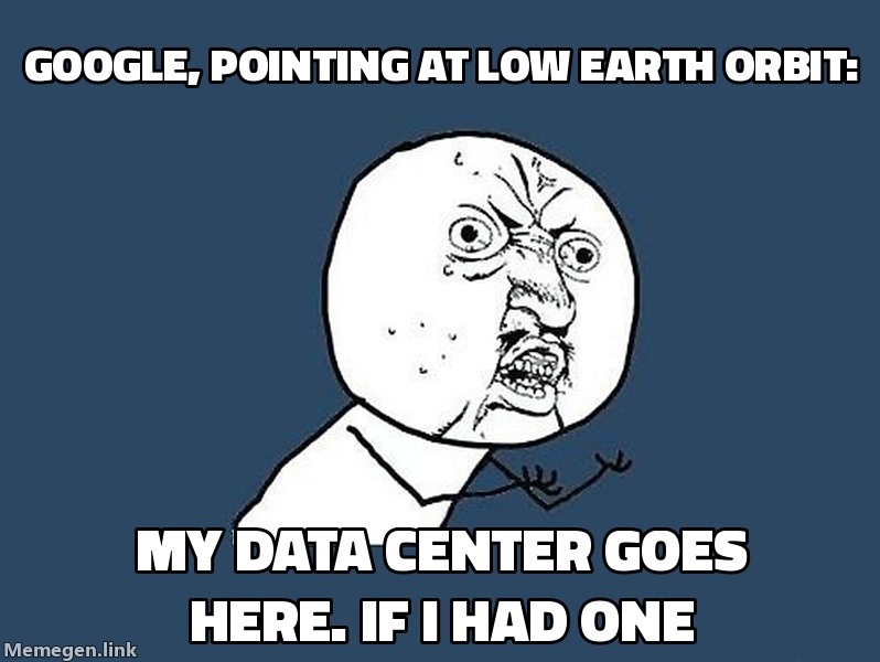 Google pointing at low Earth orbit